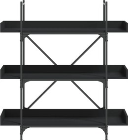 vidaXL Βιβλιοθήκη 3 Επιπέδων Μαύρη 100x33x108,5 εκ. Επεξεργ. Ξύλο