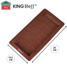 Καλούπι σοκολάτας Kinghoff KH 1945, 25x13.5 cm, -40-230C, στιβαρή κατασκευή, καφέ