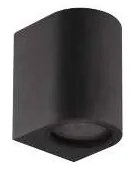 Απλίκα Φωτιστικό Τοίχου GU10 Όβαλ Αλουμινίου UP OR DOWN IP65 ΦOS_ME-17-00678-2-Μαύρο 17-00678-2