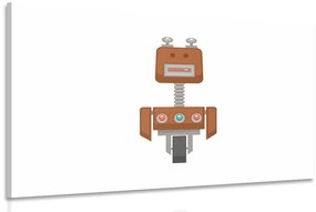 Εικόνα ρομπότ σε καφέ χρώμα - 60x40