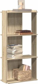 vidaXL Βιβλιοθήκη 3 Επιπέδων Sonoma Δρυς 60x30x120 εκ. Επεξεργ. Ξύλο