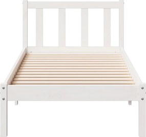 vidaXL Πλαίσιο Κρεβατιού Μακρύ Χωρ. Στρώμα Λευκό 80x220 εκ Μασίφ Πεύκο