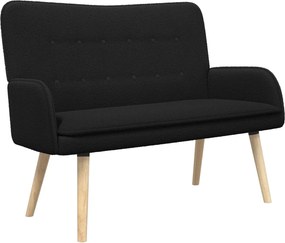 vidaXL Καναπές 2 ατόμων Μαύρο 115 x 61 x 87 εκ. Μπουκλέ
