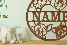 Σετ των 2 Intra απο ξύλο plywood 3mm-4mm πάχος Cats and Dogs Name Sin Te Δίασταση 30x20 cm INTRAFABR-75515594