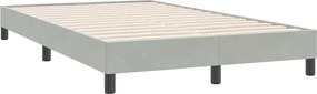 vidaXL Κρεβάτι Boxspring χωρίς Στρώμα Ανοιχτό Γκρι 120x220 εκ.