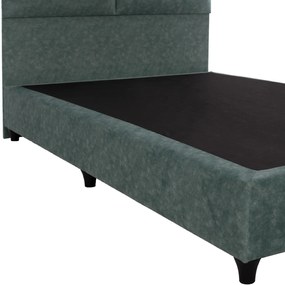 ΚΡΕΒΑΤΙ MILO ΑΠΟ ΠΡΑΣΙΝΟ ΥΦΑΣΜΑ τύπου NUBUCK HM646.27 ΓΙΑ ΣΤΡΩΜΑ 120x200 εκ. (1 Τεμμάχια)