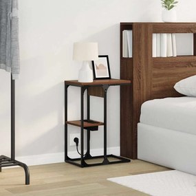 vidaXL Κομοδίνο Καφέ δρυς 41.5 x 26 x 60.5 εκ Επεξεργασμένο ξύλο