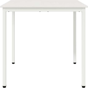 vidaXL Τραπεζαρία Λευκό 80 x 80 x 75 cm Στερεά ξυλεία πεύκου