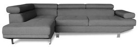 CORNER ΓΚΡΙ ΥΦΑΣΜΑ ΔΕΞΙΑ ΓΩΝΙΑ 250X153X70/84εκ