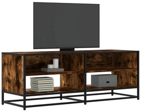 Έπιπλο Τηλεόρασης Καπνιστή Δρυς 120,5x40x46εκ Επεξ.Ξύλο/Μέταλλο