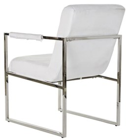 Καρέκλα DKD Home Decor πολυεστέρας Χάλυβας Λευκό (56 x 68 x 92 cm)