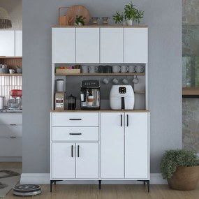 Ντουλάπι Λευκό / Καρυδί FAGRE 120x45x204.2