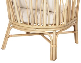 ΠΟΛΥΘΡΟΝΑ ESTOR  RATTAN ΣΕ ΦΥΣΙΚΟ-ΛΕΥΚΟ ΜΑΞΙΛΑΡΙ 78x75x92Υ εκ.