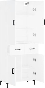 vidaXL Ντουλάπι Λευκό 69,5x34x180 εκ. από Επεξεργασμένο Ξύλο