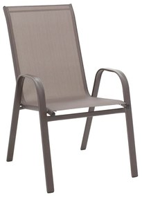 Τραπεζαρία Vergo-Calan σετ 3τεμ καφέ μέταλλο Φ60x70εκ