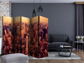 Διαχωριστικό με 5 τμήματα - Bird Eye View Of Manhattan, New York II [Room Dividers]