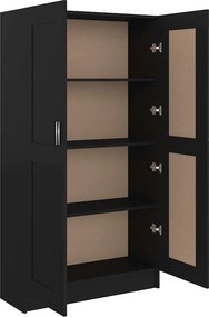 vidaXL Βιβλιοθήκη Μαύρη 82,5 x 30,5 x 150 εκ. Επεξ. Ξύλο