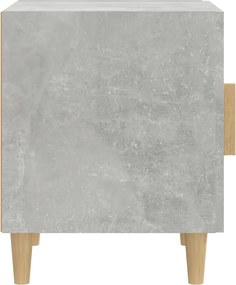 vidaXL Κομοδίνο Γκρι Σκυροδέματος από Επεξεργασμένο Ξύλο