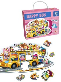 Παζλ Πατώματος 59τμχ Happy Bus Σε Κουτί 23x6x18εκ. Toy Markt 69-1849
