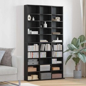 vidaXL Ντουλάπι CD Μαύρο Δρυς 101x23x177,5 εκ από Συνθετικό Ξύλο