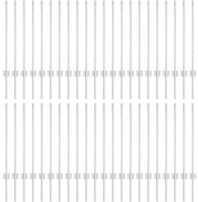 vidaXL Πό posts φράχτη 44 pcs Ασημί 120 cm Ατσάλι