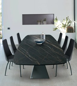 Τραπέζι Rialto Wooden Top 220x120 - Canaletto walnut