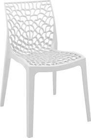 Καρέκλα Hush pakoworld pp σε λευκή απόχρωση 50x57x81εκ