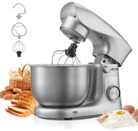 VEVOR Stand Mixer, 4.2 L Electric Kitchen Mixer, 1500W Dough-Mixer, 10 + Pulse Speeds Tilt-head Food-Mixer with Stainless Steel Bowl, Dough Hook, Whisk, Beater, for Baking, Mixing, Whipping &amp; Kneading