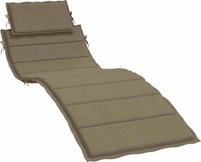 vidaXL Μαξιλάρι Ξαπλώστρας Taupe 186x58x4 εκ. Ύφασμα