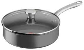 Τηγάνι βαθύ Tefal C4243253 STP24LID, 24 cm, Κεραμική επίστρωση, Thermo-Signal, Thermo-Fusion, Thermo-Spot, Induction, Γκρι