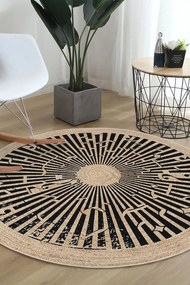 Χαλί Woopamuk532 599HFT5490 Cream-Black Conceptum Hypnose 160X160 Round