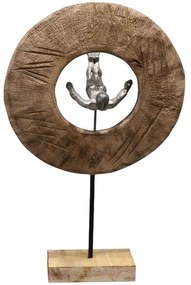 Διακοσμητικό Manny 312-000027 31x18x50cm Natural-Silver Inart Wood,Aluminum