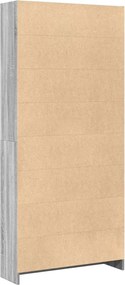 vidaXL Βιβλιοθήκη Γκρι Sonoma 80x24x176 εκ. από Επεξεργ. Ξύλο