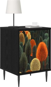vidaXL Κομοδίνο ZAANDAM 2 τμχ. Μαύρη Δρυς 36 x 33 x 51 εκ.