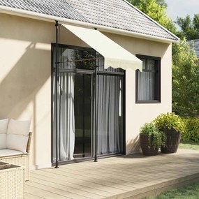 VidaXL Τέντα Συρόμενη Κρεμ 100 x 150 εκ. από Ύφασμα και Ατσάλι