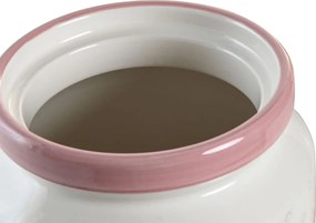 Σκάφος DKD Home Decor 15,5 x 15,5 x 21 cm Ροζ Λευκό Dolomite