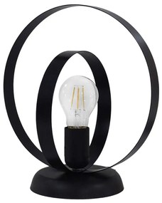 Φωτιστικό Επιτραπέζιο 34-0280 Halka Φ18-25 Ε27 H28XΦ25cm Black Heronia Metal