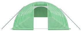 vidaXL Θερμοκήπιο Πράσινο 40 μ² 10 x 4 x 2 μ. με Ατσάλινο Πλαίσιο