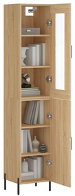 vidaXL Μπουφές Sonoma δρυς 34,5 x 34 x 180 εκ. από Επεξεργασμένο Ξύλο