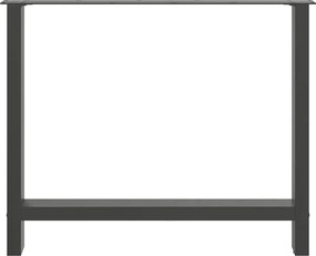 vidaXL Πόδια Τραπεζαρίας Ανθρακί 2 τεμ. 100x(72-73) εκ. Ατσάλι