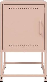 vidaXL Κομοδίνο Ροζ 36x39x60,5 εκ. από Χάλυβα