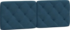 vidaXL Κρεβάτι με Στρώμα Μπλε 140x190 εκ. Βελούδινο