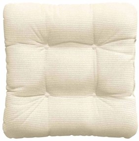 vidaXL Μαξιλάρια καθισμάτων 4 pcs Κρεμ 40 x 40 cm Υφασμάτινο Κορντουρά