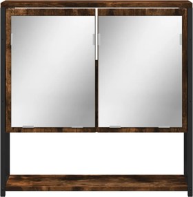 vidaXL Ντουλάπι Μπάνιου Καπνιστή Δρυς 60x16x60 εκ. Επεξεργασμένο Ξύλο