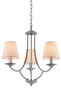 C119-3 ETNA PENDANT LAMP GREY PATINA&amp;WHITE SHADE 1E1