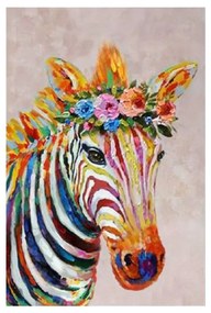 Πίνακας Σε Καμβά Zebra 2 018829 80x120xH3,5cm Multi Vertical Καμβάς