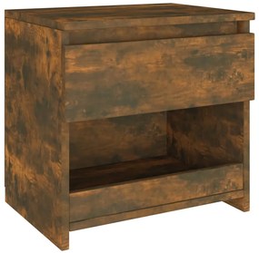 vidaXL Κομοδίνα 2 τεμ. Καπνιστή Δρυς 40x30x39 εκ. από Επεξεργ. Ξύλο