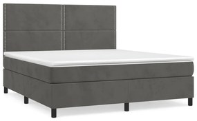 ΚΡΕΒΑΤΙ BOXSPRING ΜΕ ΣΤΡΩΜΑ ΣΚΟΥΡΟ ΓΚΡΙ 180X200 ΕΚ. ΒΕΛΟΥΔΙΝΟ 3142978