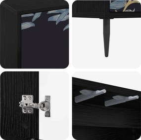 vidaXL Ντουλάπι TV DOKKUM 102 x 33 x 51 εκ Μαύρη Δρυς