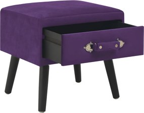 vidaXL Κομοδίνα 2 τεμ. Σκούρο Μοβ 40 x 35 x 40 εκ. Βελούδινα